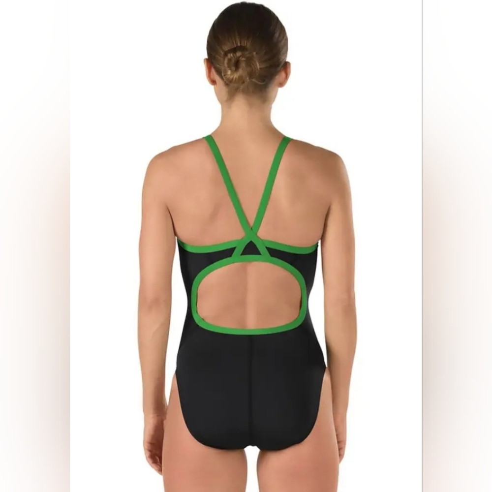 *Speedo Solid Flyback Training Suit Onepiece - Sp… - image 2